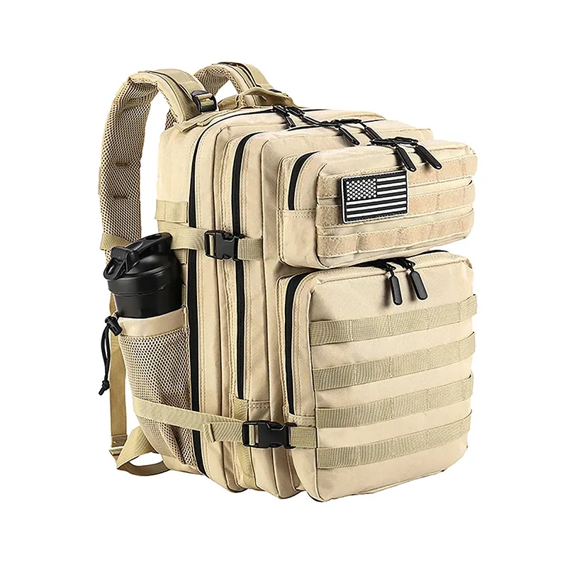 sacs à dos tactiques d'extérieur 45l, sac de sport d'athlète de grande capacité pour fitness, sport, entraînement, randonnée, avec porte-bouteille