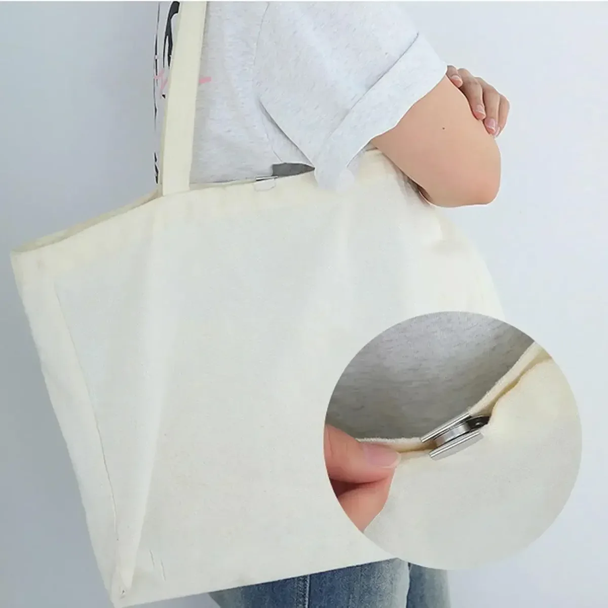 5 paires de boutons à pression en métal, fermoir à boucle magnétique sans couture pour sacs fourre-tout, vêtements et artisanat de bricolage, clip sans couture pour sac à main