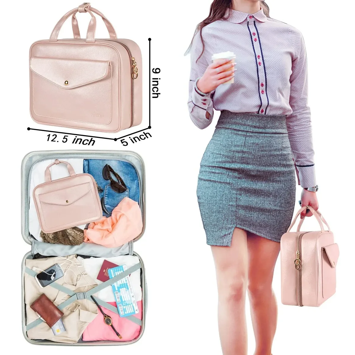 organisateur de voyage, trousse de toilette suspendue pour hommes, salle de bain, grande boîte de rangement portable, étanche, trousse de maquillage cosmétique pour femmes