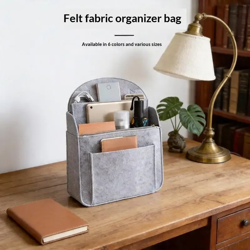 organisateur de sac à dos en feutre, insert multi-compartiments, doublure de sac, grande capacité, séparateur léger pour le voyage, l'école et le rangement
