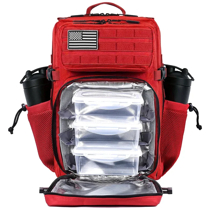 45l repas préparation gestion sac à dos gymnastique tactique étanche isolé déjeuner refroidisseur sac randonnée camping voyage sac à dos