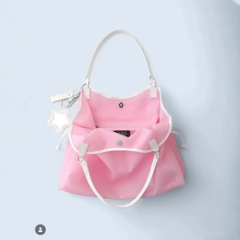 sac à main transparent en pvc couleur bonbon, imperméable, grande capacité, sac bandoulière portable, sacs de rangement tendance