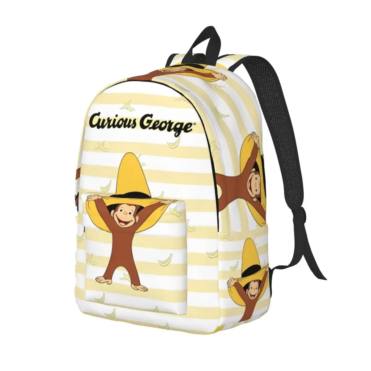 curieux george monkey anime sac à dos pour hommes femmes décontracté lycée randonnée voyage sac à dos ordinateur portable sacs en toile en plein air
