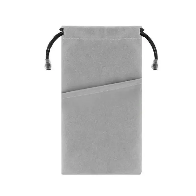 pochette multifonction en flanelle avec cordon de serrage, pour téléphone portable, lunettes de soleil, gadgets électroniques - sac de rangement pour voyage