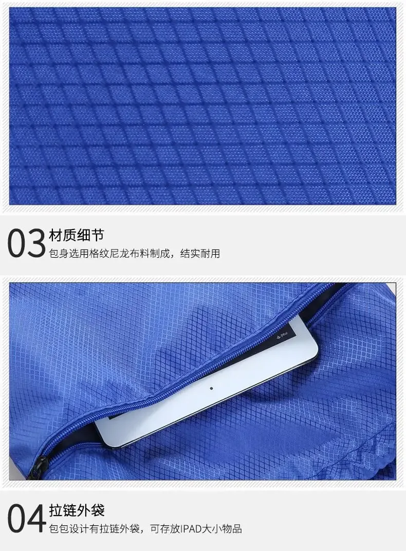 sac de sport à fermeture éclair double épaisseur, sac à dos de fitness avec poche à cordon, sac de randonnée, camping, natation, pour hommes et femmes.