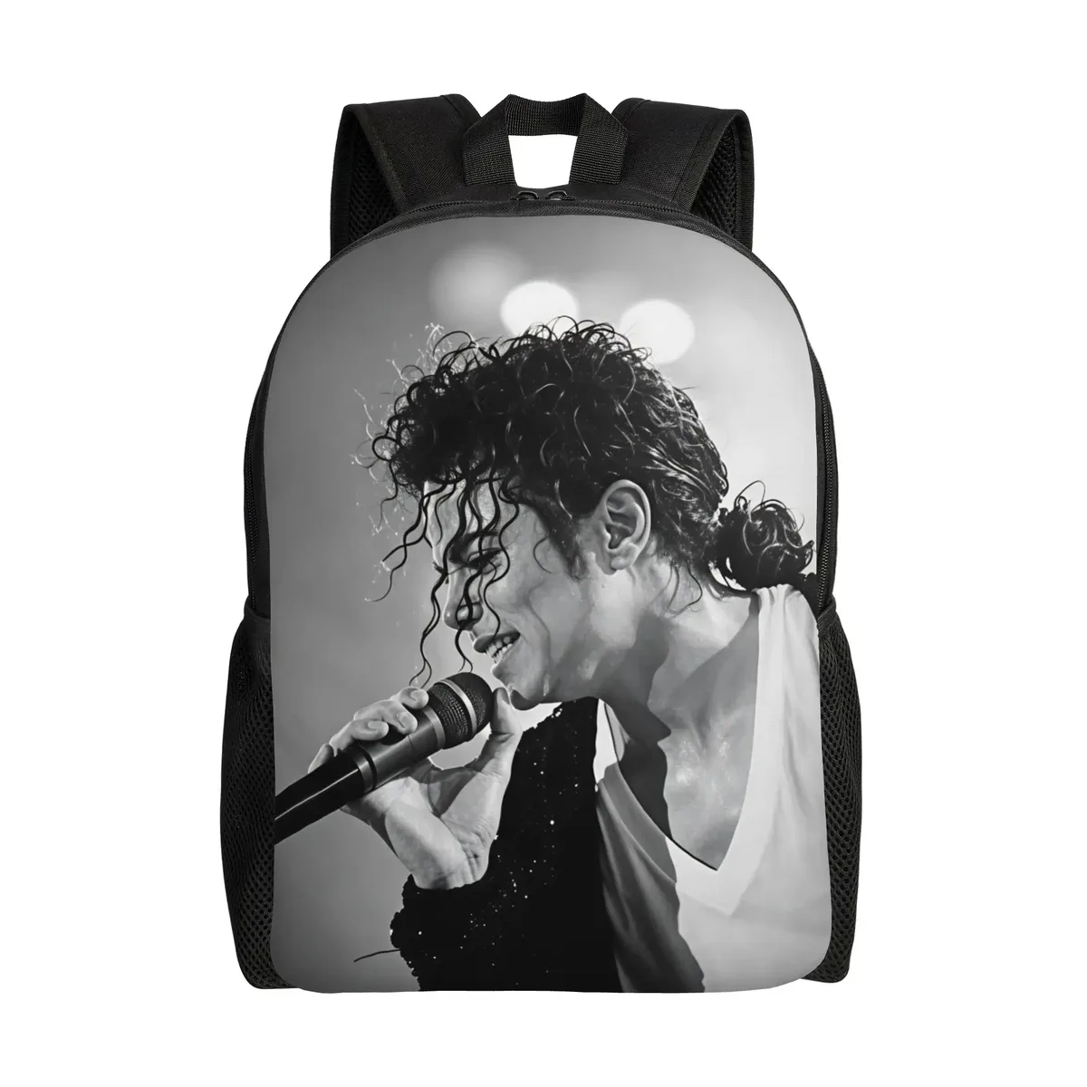 michael mj sac à dos unisexe respirant en polyester, sacs d'école amusants, sac à dos de voyage design