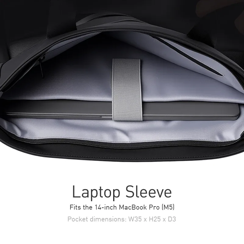 sac fourre-tout pour ordinateur portable mark ryden "smooth brief" résistant à l'eau en oxford avec deux poches latérales, sac à main professionnel avec sangle amovible