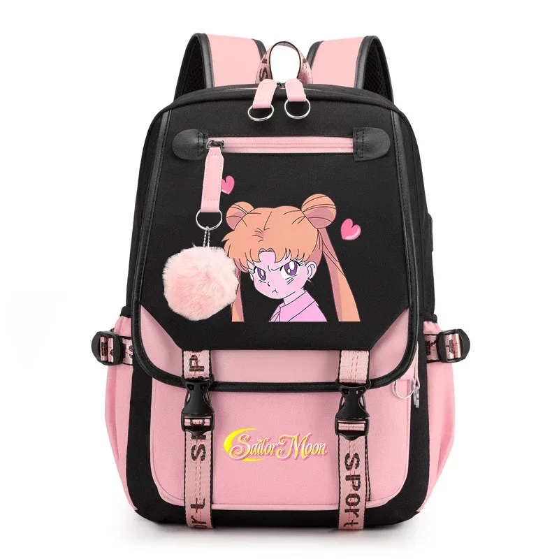 sac à dos décontracté sailor moon pour adolescentes, sac à dos scolaire pour étudiantes