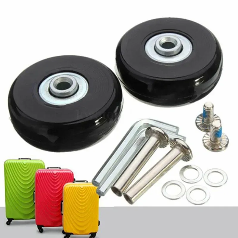 roues de rechange universelles silencieuses homefish, roulettes résistantes à l'usure, axes de réparation, pièces de valise