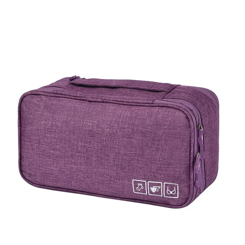 organisateur de sous-vêtements de voyage portable – pliable – sac de rangement à fermeture éclair pour soutiens-gorge, chaussettes et sous-vêtements – organisateur de valise compact