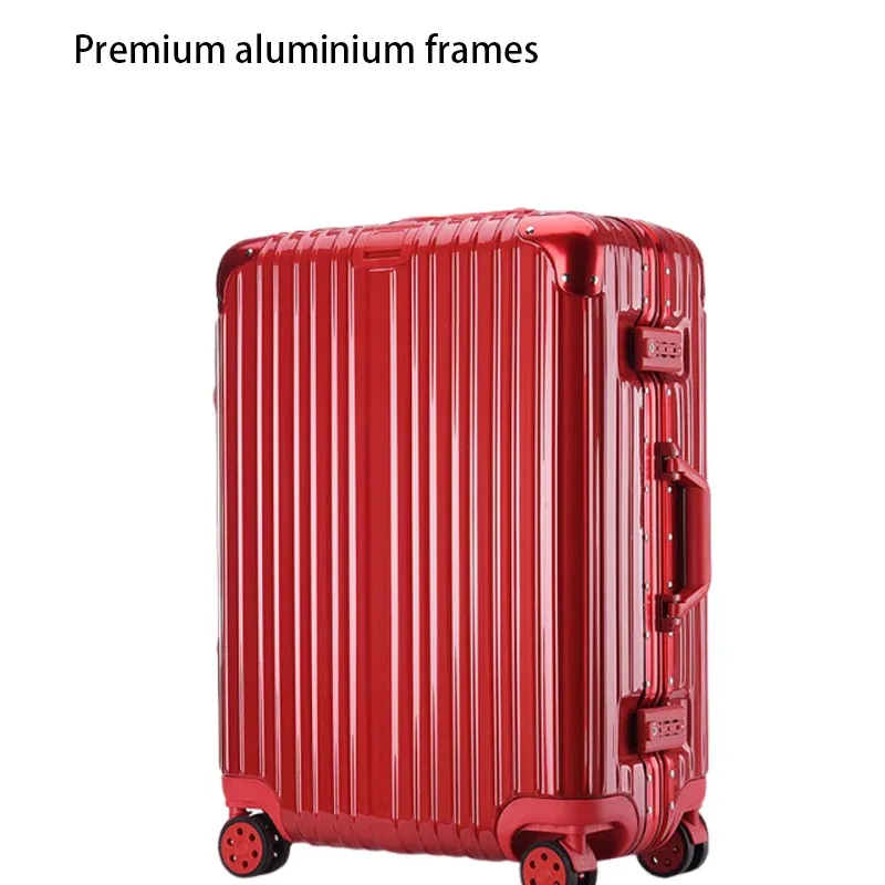 valise de voyage à cadre en aluminium épaissi 22/24/26/29 pouces, valise de 20 pouces, cabine de voyage, boîtier de chariot avec mot de passe en métal