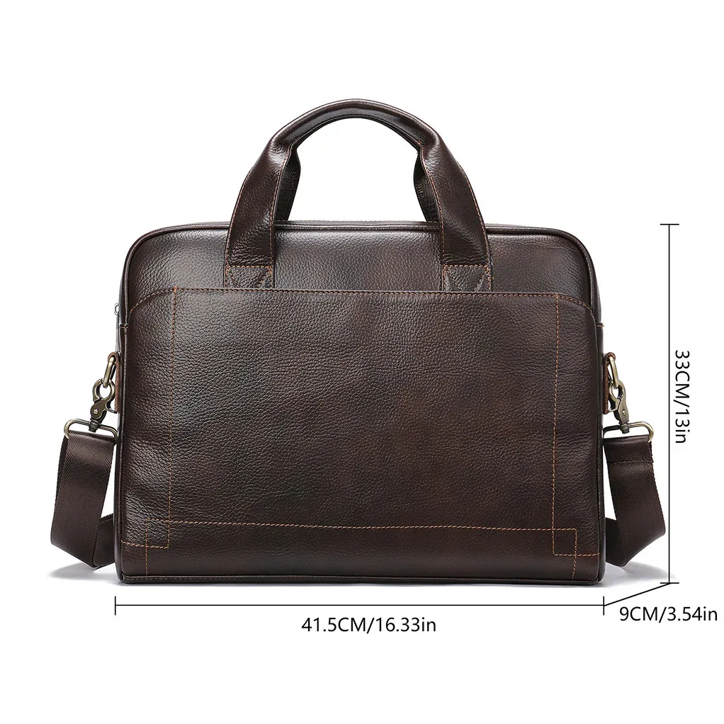 sac à main en cuir véritable pour homme, porte-documents en cuir de vachette de première qualité, sac pour ordinateur portable en cuir véritable, sac d'affaires
