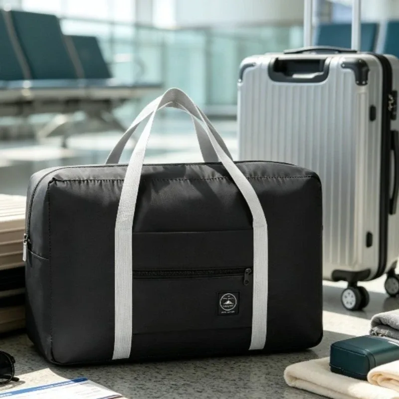 Sac de rangement pliable 1 pièce, sac de voyage multifonctionnel grande capacité, sac d'avion, sac de déménagement, bagage à main