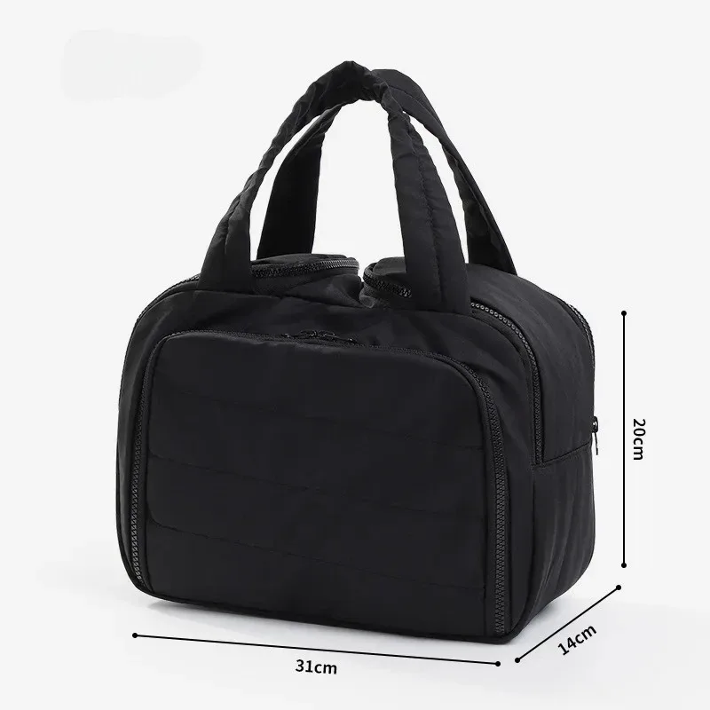 grande trousse de maquillage portable légère pour femme, sac de rangement polyvalent de voyage, organisateur à main, pochette cosmétique, trousse de toilette