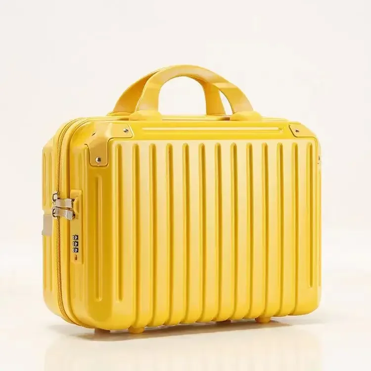 valise légère et portable de grande capacité pour femme, sac de rangement de cosmétiques à fermeture éclair, mini valise d'embarquement, 16 pouces
