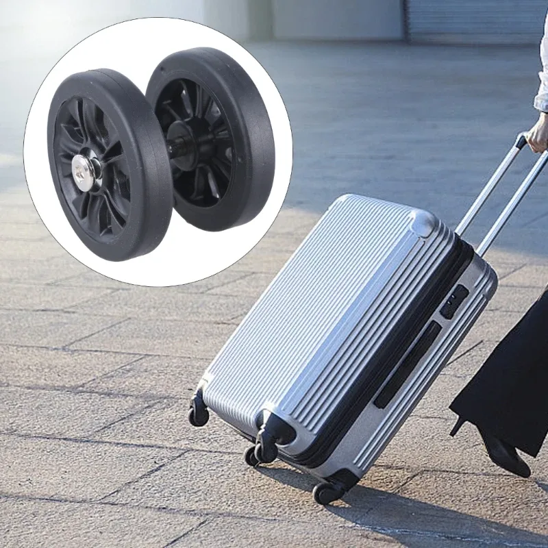 lot 8 roues remplacement pour valise roulettes en plastique 55x11mm