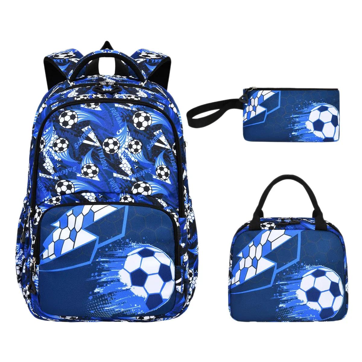sacs d'école pour enfants, ensemble de sacs à dos pour garçons, sac à dos d'école primaire avec sac à lunch, 3 pièces, sac à dos de voyage imperméable pour enfants
