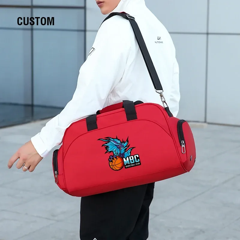 sac de sport personnalisé pour salle de sport, sac de basket-ball, personnalisation sur mesure, séparation sec/humide, sac de voyage pour yoga, impression photo, nom personnalisé.