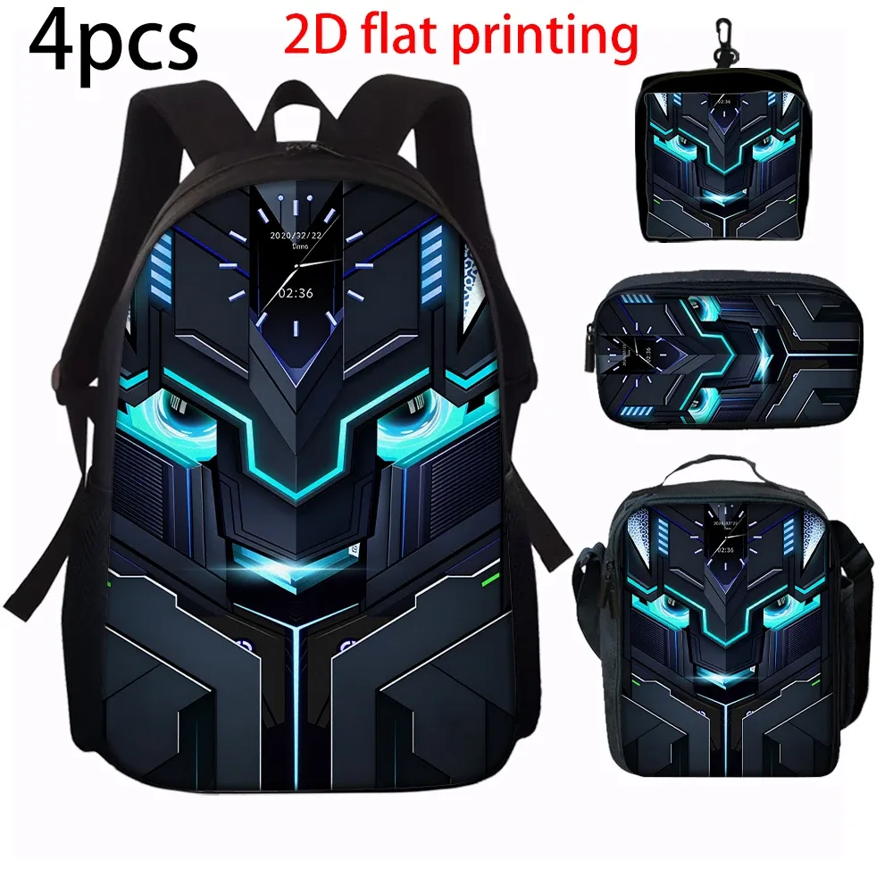 ensemble de sacs à dos graphiques robotisés 1/2/3/4/5 pièces | idéal pour l'école et les déplacements quotidiens