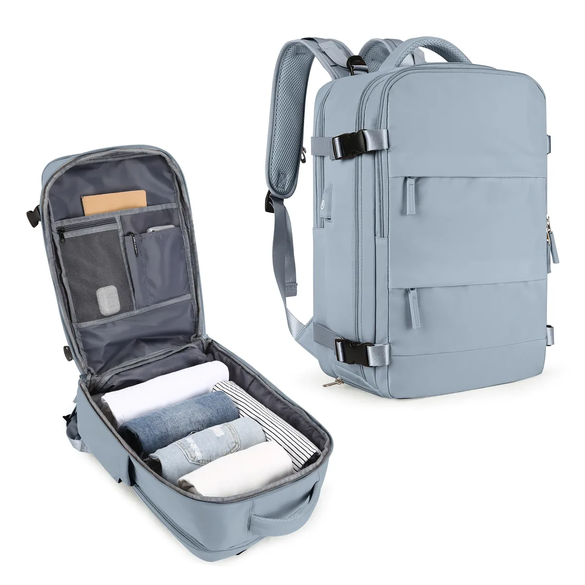 grand sac à dos de voyage pour hommes, sac à dos étanche pour ordinateur portable approuvé par le vol de la compagnie aérienne, sac à dos de transport antivol, sac à dos de randonnée