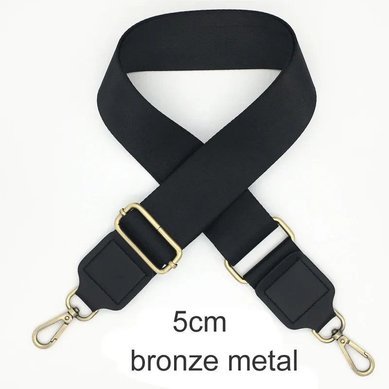 sangles de sac de couleur noire pour femmes, sacoches à bandoulière, ceinture large réglable, accessoires de pièces de sac à bandoulière