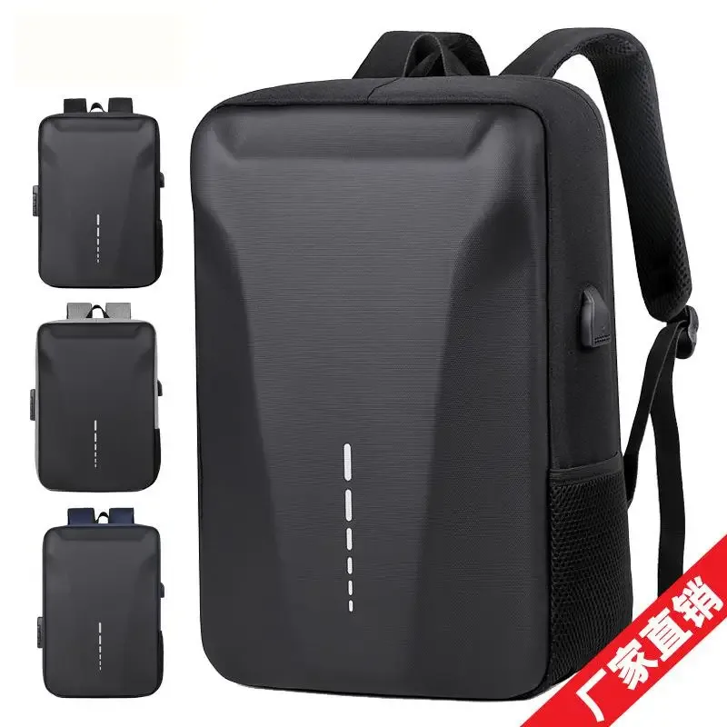 Sac à dos d'affaires USB à coque rigide pour hommes, sac à dos de voyage antivol décontracté à la mode, tente avancée, sac étanche pour ordinateur portable