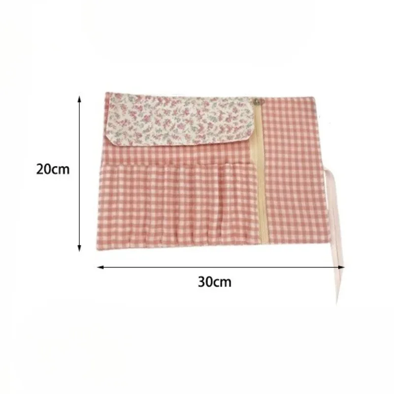 sacs de rangement de cosmétiques en tissu à motifs floraux, étui pour pinceaux de maquillage de grande capacité, sac pour femmes, porte-brosse de voyage, boîte à stylos
