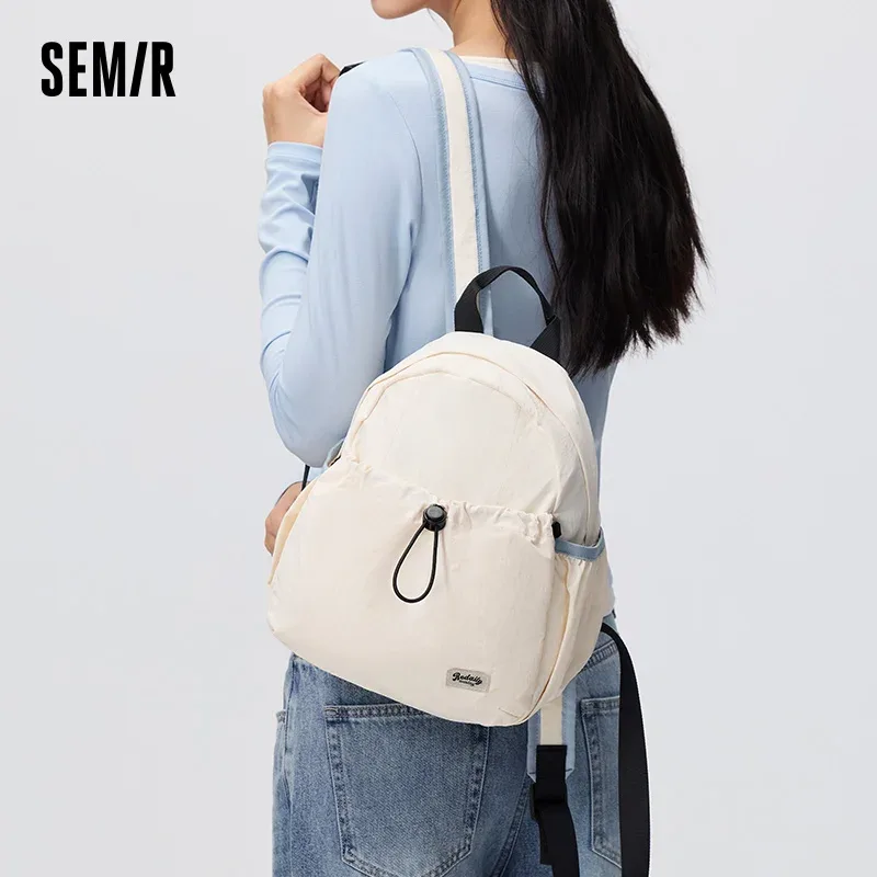 sac à dos femme semir avec sangle contrastante, léger, style décontracté, pour trajets quotidiens, voyages, étudiants, sac de transport quotidien 2026