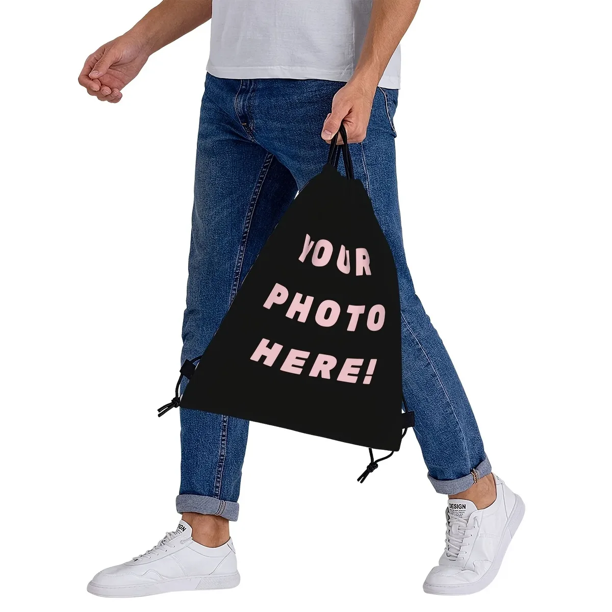 sac à dos personnalisé avec cordon de serrage, sac de rangement pour l'extérieur, pochette utilitaire de voyage, pochette durable, cadeau de noël, 1 pièce
