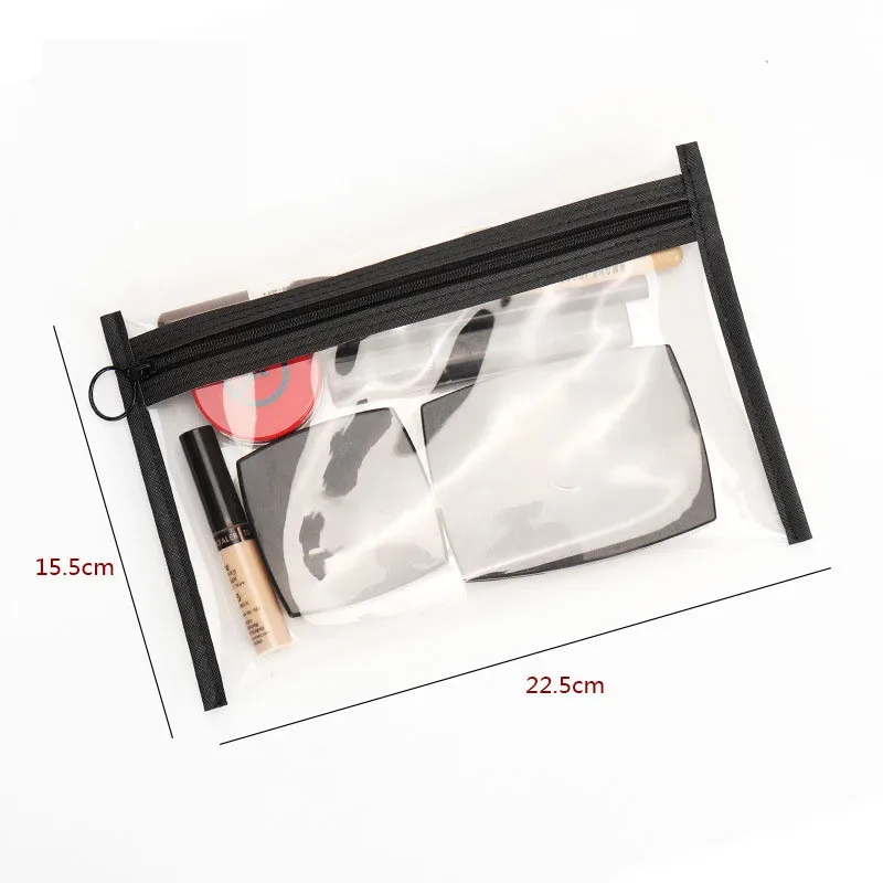 sac à cosmétiques transparent pour femmes, sac de maquillage à fermeture éclair transparente, porte-brosse de maquillage de voyage, organisateur, trousse de toilette, pochette