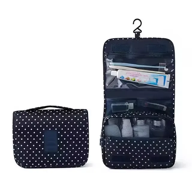 sac de toilette portable imperméable avec crochet, organiseur de maquillage multifonctionnel pour femmes, idéal pour les voyages