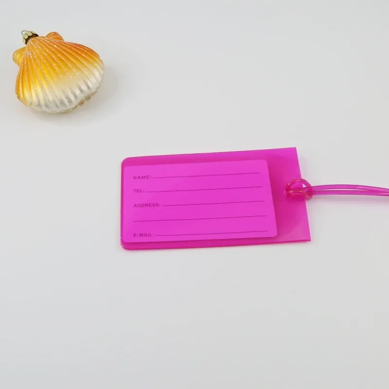 étiquette de bagage de voyage en pvc souple, 10 pièces, couleur avion, silicone, vente en gros, accessoires d'étiquette de valise, nom de sac, manchon de carte d'étiquette d'air
