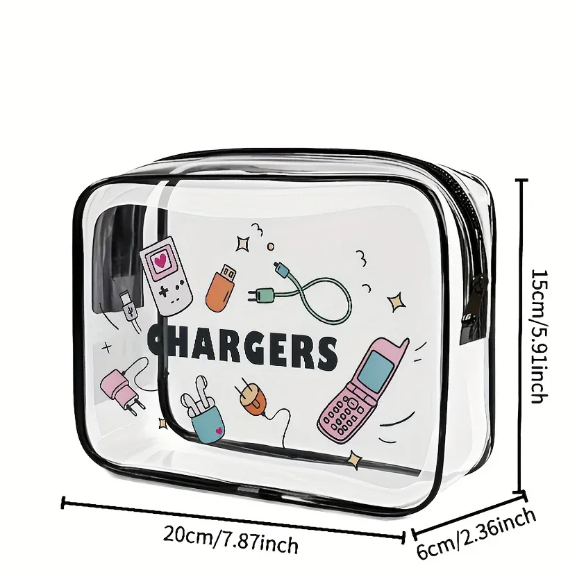 1 pièce trousse de maquillage transparente grande capacité en pvc, pochette de toilette de voyage à fermeture éclair, organiseur de cosmétiques, étui de rangement transparent, cadeau pour femme