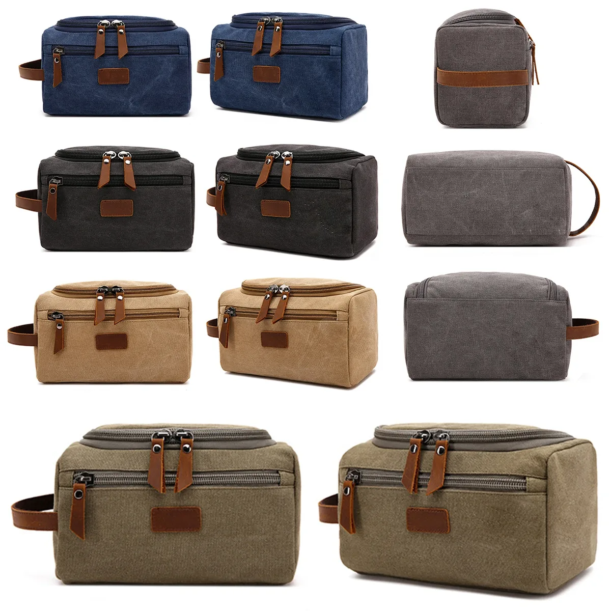 trousse de toilette de voyage multifonctionnelle avec poignée, facile à transporter, légère, pour hommes et femmes, vacances