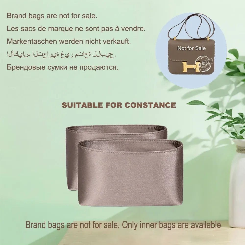 Organisateur de sac de haute qualité pour Hermes Constance, sac de rangement intérieur en satin d'acétate, sac à cosmétiques, sac de doublure, sac de support
