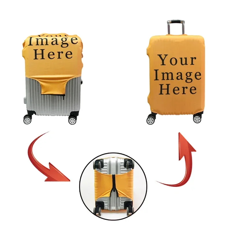 personnalisez votre image/nom/logo housse de bagages accessoires de voyage housse de protection élastique housse de protection anti-poussière