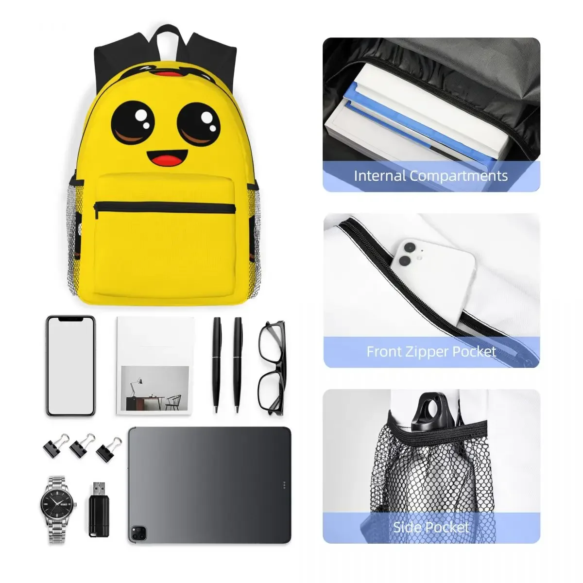 banana peely battle royale personnage étudiant sac à dos sac d'école randonnée voyage sac à dos pour hommes femmes bookbag sacs à bandoulière