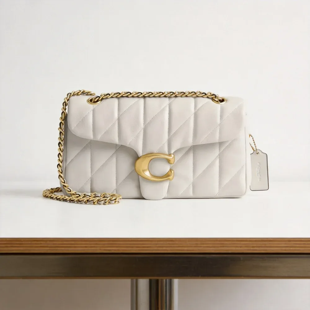 sac à bandoulière femme 2026, en cuir synthétique matelassé losanges, petit sac à chaîne métallique dorée, tendance quotidienne