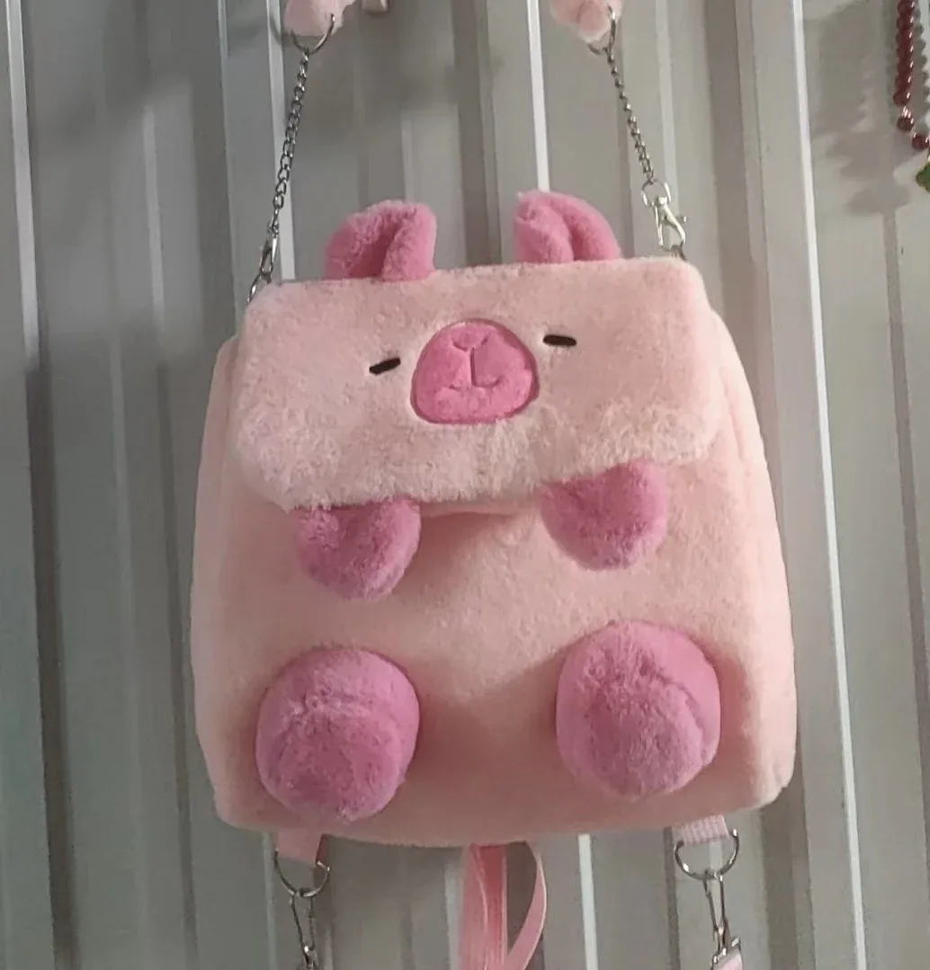 dessin animé mignon grande capacité kawaii capybara en peluche sac à dos cartable étudiant femmes sac à bandoulière sac à bandoulière sac à main sacs à main