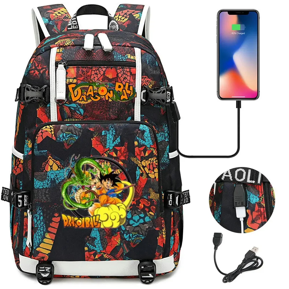 sac à dos camouflage dragon ball - sac d'école grande capacité pour étudiants, sac à dos pour enfants, sac de voyage en plein air pour garçons