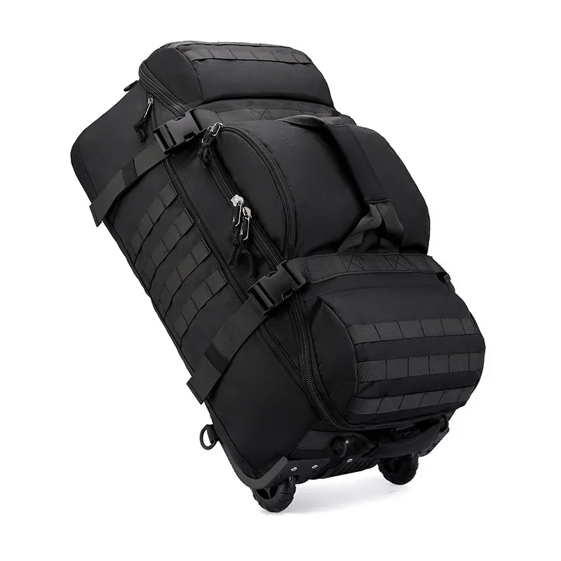 sac de sport pliable à roulettes, sac à dos de sport multifonctionnel pour hommes et femmes, bagage à main pour les voyages et les entraînements