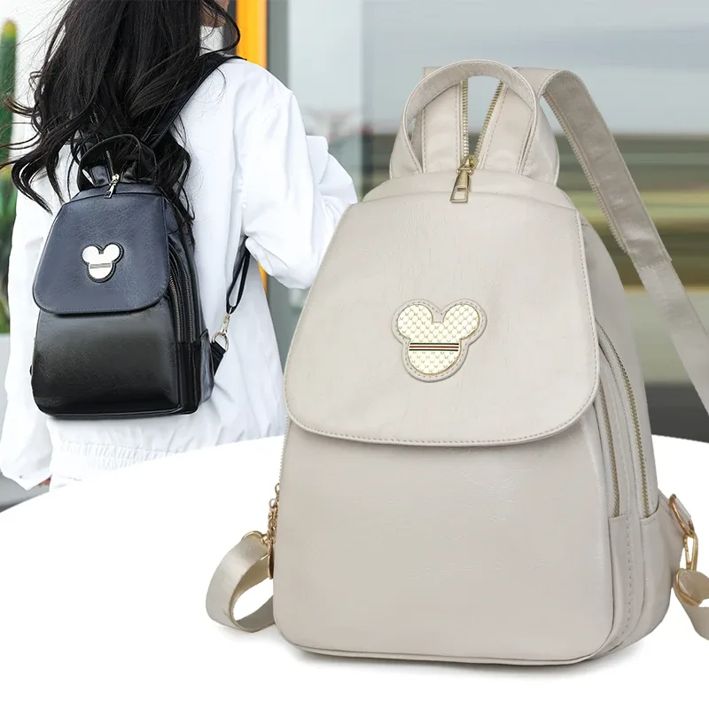 mode multifonctionnel femmes sacs à dos en cuir vintage sac à dos en cuir pu pour adolescent dames sac de poitrine loisirs voyage sac à dos