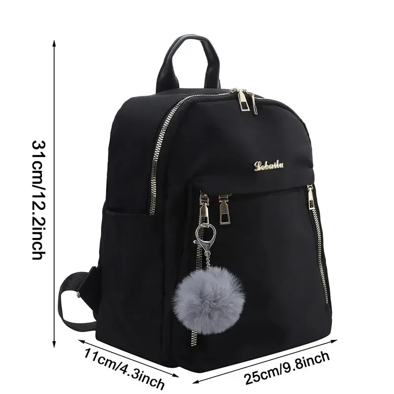 sac à dos de voyage noir unisexe simple et grande capacité - sac à dos d'étudiant style harajuku et high street