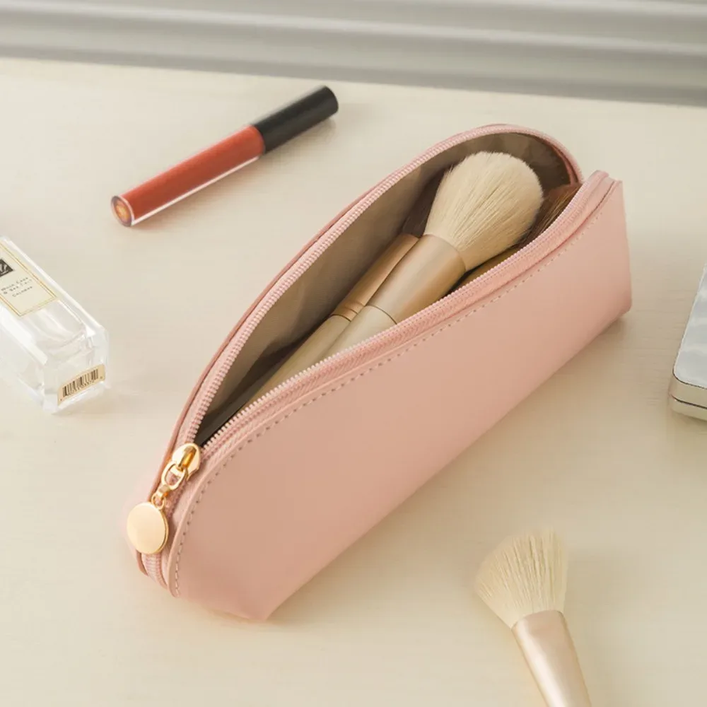 sacs à cosmétiques en pu, grande capacité, lavables, en cuir pu, trousse à crayons imperméable, fournitures de papeterie scolaire