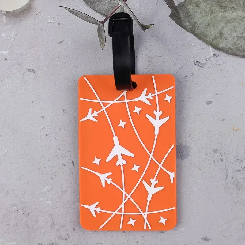 étiquette de bagage en pvc souple, étiquette de voyage avec lettre pour hommes et femmes, étiquette de nom de valise, étiquettes de sac, étiquettes d'avion, accessoires de voyage de vacances