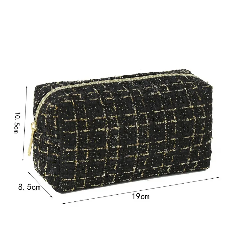 pochette de maquillage pour femmes, sac de rangement de cosmétiques, grande capacité, sac de rangement de produits de toilette de voyage portable, trousse à crayons pour étudiants