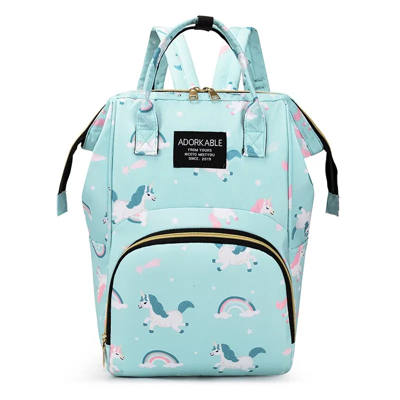 sac à dos imprimé dessin animé pour maman, grande capacité, sacs de rangement de biberons, sac à couches pour bébé, sac à dos de maternité à la mode pour femmes, nouveau