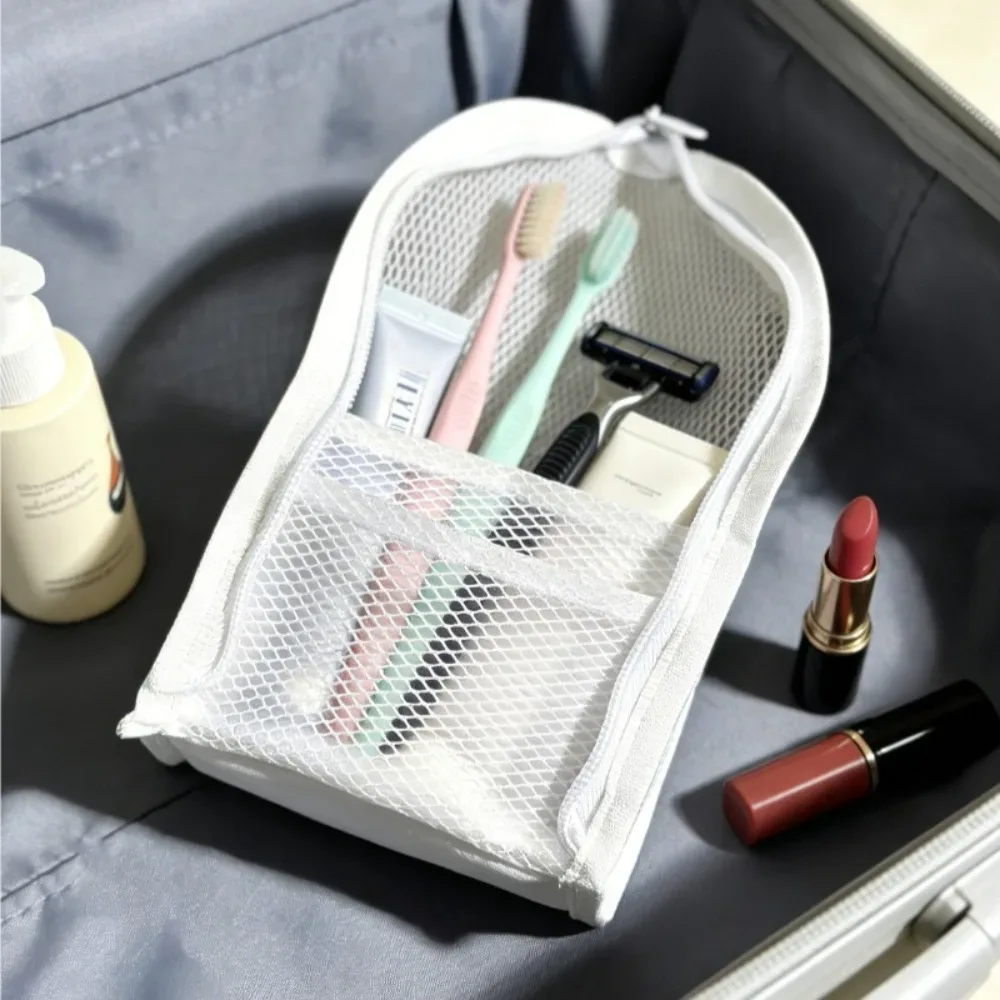 sac à cosmétiques en maille eva, 1/2 pièces, sac de rangement de voyage, organisateur de maquillage, pochette de maquillage pour femme, trousse de toilette portable, étui de beauté
