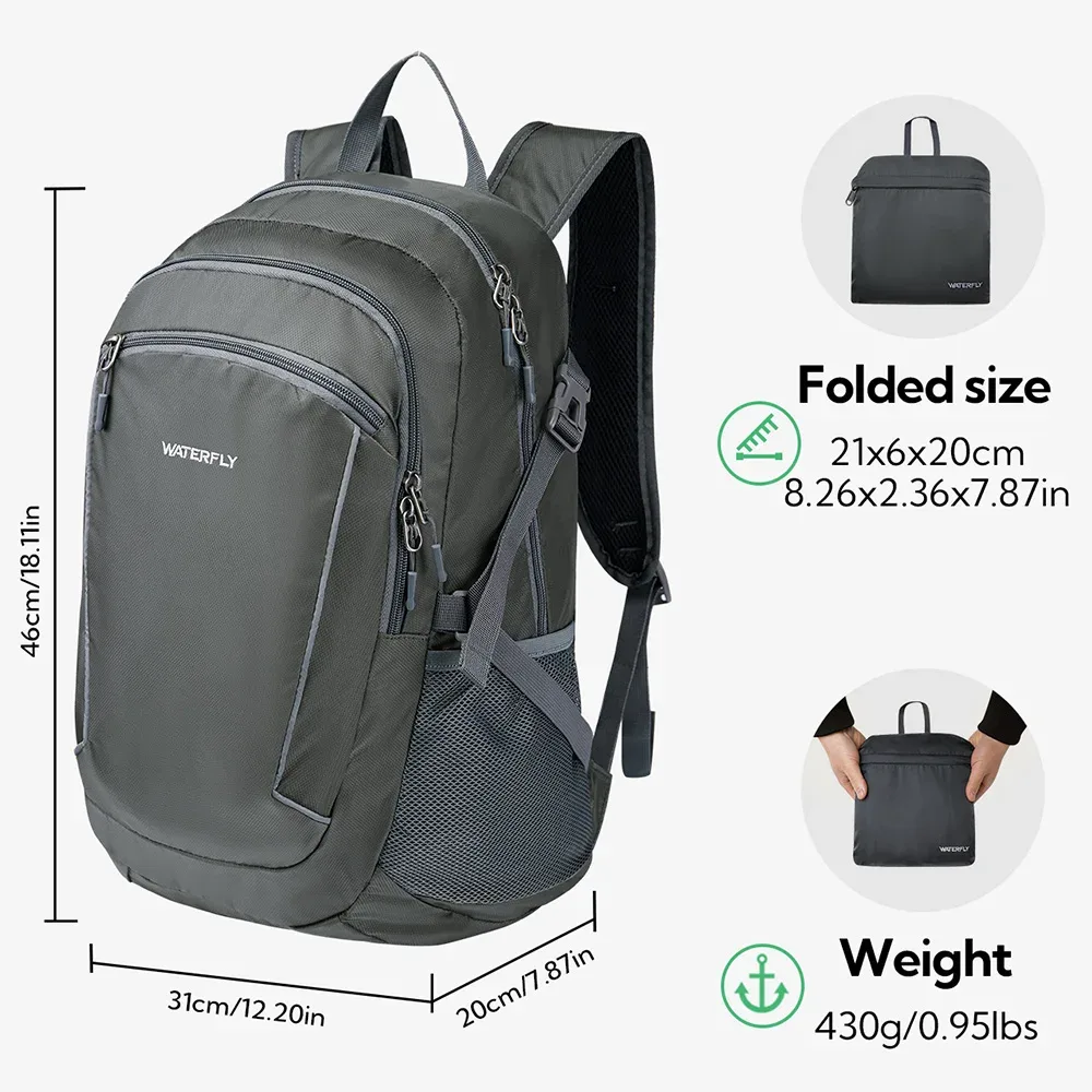 sac à dos de randonnée pliable pour homme et femme, sac à dos léger, pliable, sport, voyage en plein air, camping, trekking, 28l