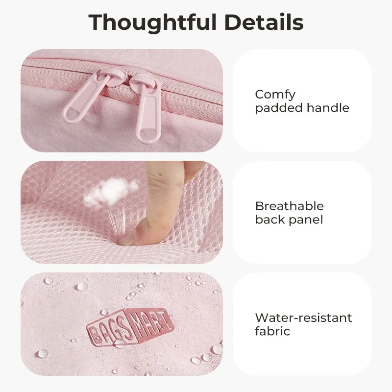 bagsmart 14 pouces sac à dos pour ordinateur portable pour femmes multifonction banlieue collège bookbag avec organisateur pour le travail école voyage